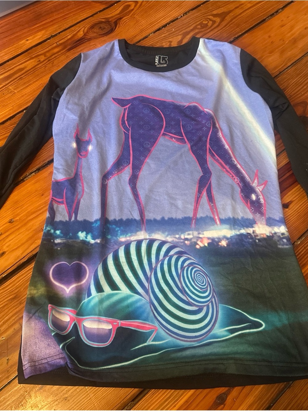 Burton Girls' Purple & Black Graphic Long Sleeve Tee